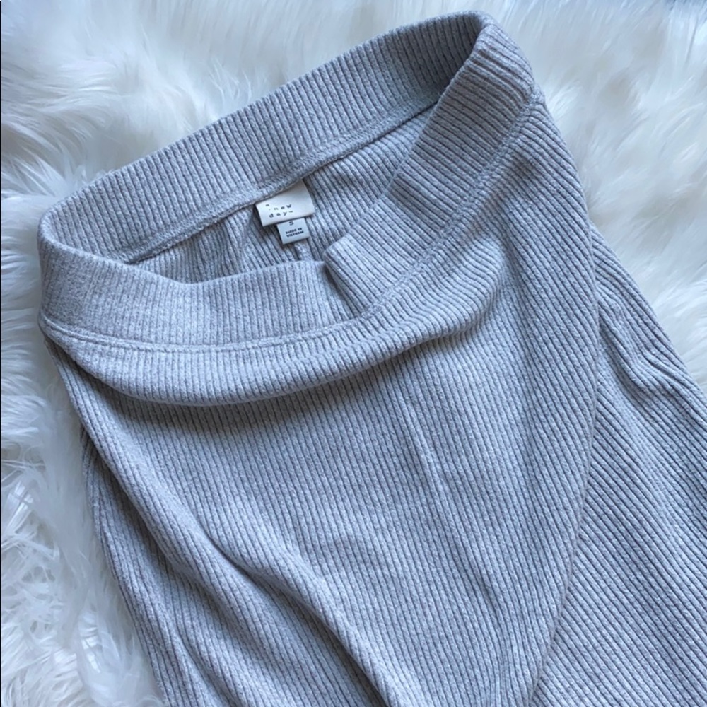 A New Day Ribbed midi skirt
